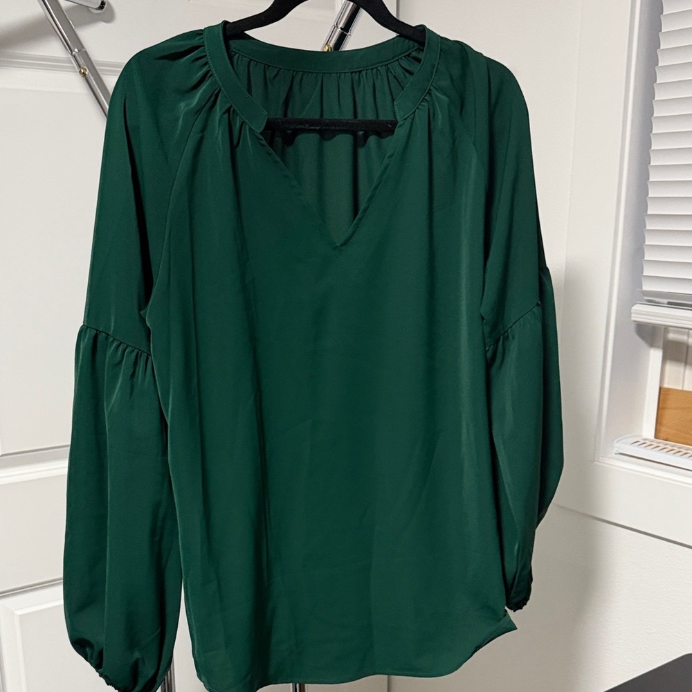 Chic Forest Green Blouse for Women